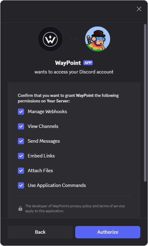 Accept Permissions - Discord